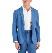 Alfani Men's Linen Blend Stretch Blazer Sport Coat XXL Blue 2XL
