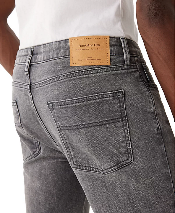 Frank And Oak Mens Adam Slim Fit Jeans Light Grey 36 x 34