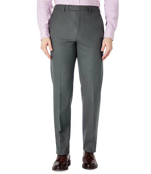 Lauren Ralph Lauren Mens Classic Fit Flat Front Dress Pants Grey 40 x 30