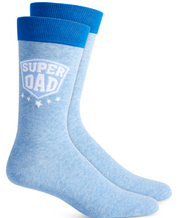 Club Room Mens Super Dad Crew Socks 10-13 Light Blue