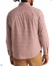 Nautica Mens Classic fit Long Sleeve Button-Up Shirt Large Red Plaid