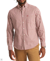 Nautica Mens Classic fit Long Sleeve Button-Up Shirt Large Red Plaid