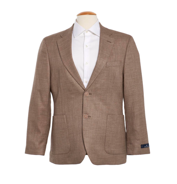 Nautica Mens Modern fit Sport Coat Blazer 46 R Brown Stretch