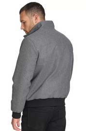 Calvin Klein Mens Bomber Jacket Coat Large Grey Solid