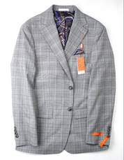 Tallia Mens Slim Fit Wool Sport Coat Blazer Brown 42R