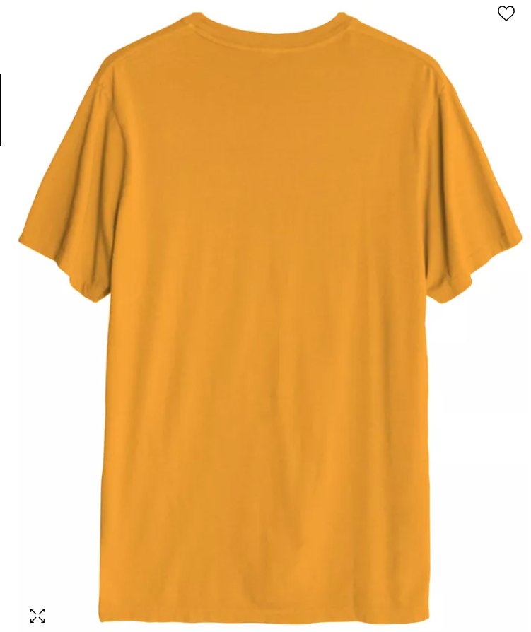 Hybrid Mens Regular fit Short Sleeve Graphic T-Shirt Shirt XL Gold Solid