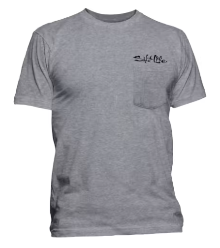 Salt Life Mens Regular fit Short Sleeve T-Shirt Shirt XL Grey Solid