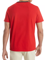 Tommy Hilfiger Mens Regular fit Short Sleeve T-Shirt Shirt Medium Red Solid