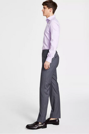 Calvin Klein Mens Slim fit Dress Pants 46 / 32 Grey Solid