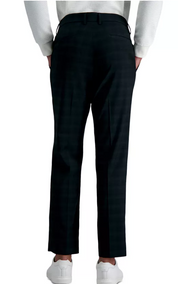 Kenneth Cole Mens Slim fit Dress Pants 29 / 32 Black Plaid Stretch