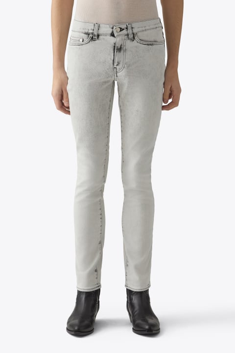 Blk Dnm Mens Slim Fit Jeans Bleached White 33 x 32