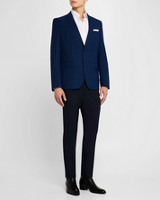 Hugo Boss Mens Slim fit Genius Wool Dress Pants Blue 32 / 32