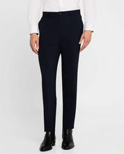 Hugo Boss Mens Slim Fit Genius Wool Dress Pants Blue 30 / 30