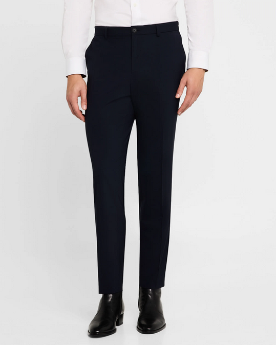 Hugo Boss Mens Slim Fit Genius Wool Dress Pants Blue 30 / 30
