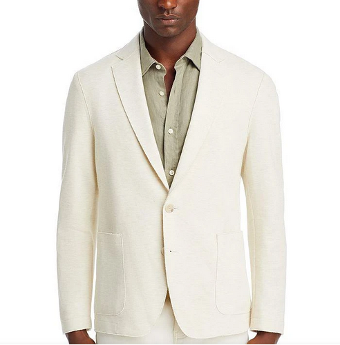 Hugo Boss Mens Hanry Slim Fit Sport Coat Blazer 38R Beige Solid