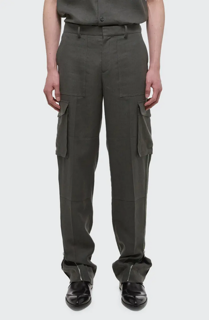 Helmut Lang Mens Regular Fit Cargo Pants 33 x 33 Grey Solid