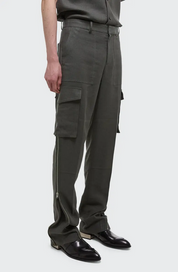 Helmut Lang Mens Regular Fit Cargo Pants 33 x 33 Grey Solid