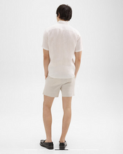 Theory Mens Curtis Regular Fit  7" Shorts Beige Solid 40 Linen Linen