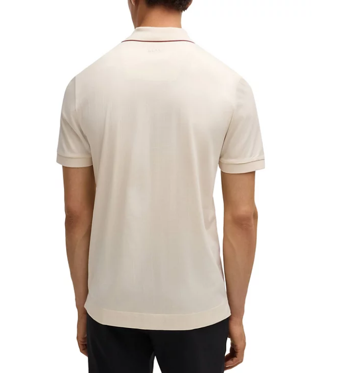Hugo Boss Mens Regular Fit Short Sleeve Polo Shirt Large White