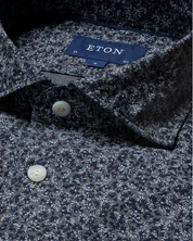 Eton Mens Slim Fit Long Sleeve Button Up Shirt 42 Blue Paisley