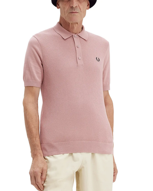 Fred Perry Mens Regular Fit Short Sleeve Polo Shirt XL Pink Solid