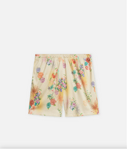 John Elliot Mens Cropped Fit Mesh Practice Shorts Floral Print Yellow Large