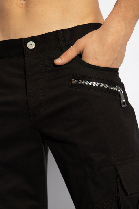 Balmain Mens Slim fit Cargo Pants 32 x 33 Black Solid