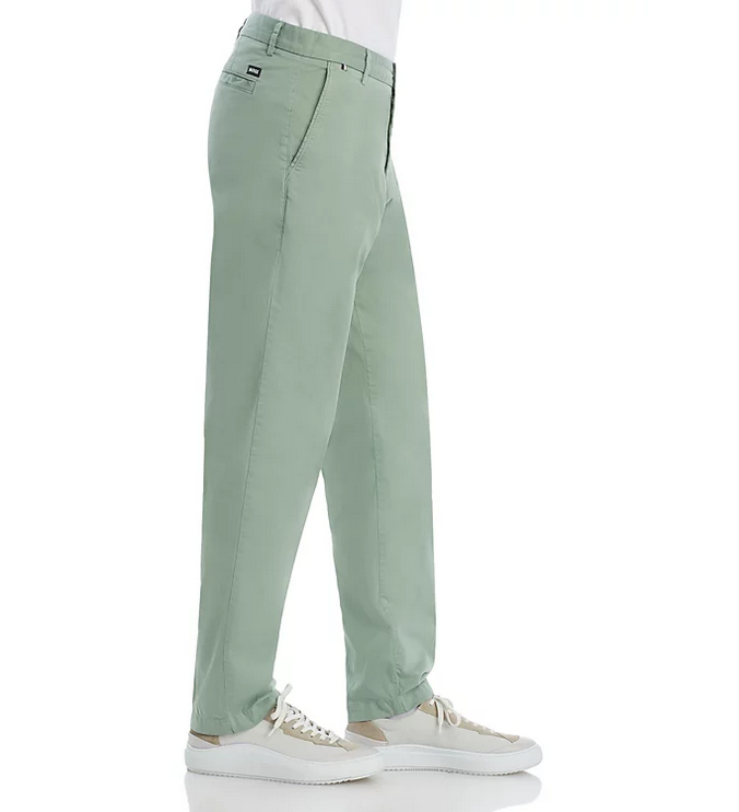 Hugo Boss Mens Kane Regular Fit Chinos Pants 40R x 32 Green Solid