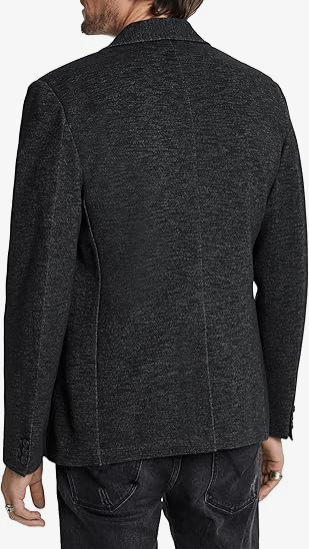 John Varvatos Mens Greenville Double Knit Jacket Black Large