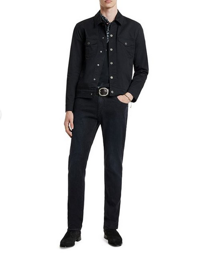 John Varvatos Mens Landon Regular Fit Jeans Blue Black 31x33