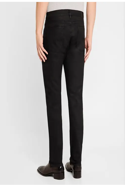 John Varvatos Mens Slim Fit Waxed Coated Jeans Black 34