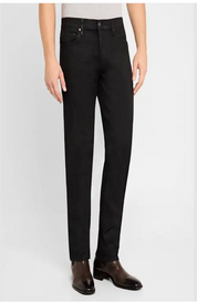 John Varvatos Men's Slim Fit Coated Denim Jeans Black 32 x 33