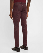 John Varvatos Men's Slim Fit Coated Denim Jeans Red 29 x 32