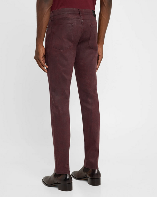 John Varvatos Men's Slim Fit Coated Denim Jeans Red 31 x 32