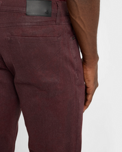 John Varvatos Men's Slim Fit Coated Denim Jeans Red 30 x 32