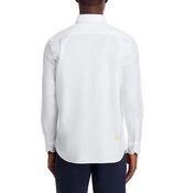 Joshua Sanders Mens Oxford Pixel Button Up Shirt White Medium