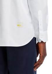 Joshua Sanders Mens Oxford Pixel Button Up Shirt White Small