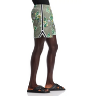 John Elliott Mens Regular Fit  6" Casual Shorts Green Floral XL