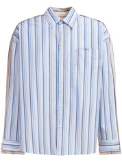 Marni Mens Regular Fit Long Sleeve Button Up Shirt XL Blue