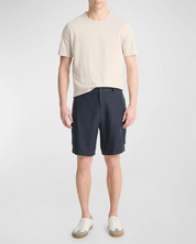 Vince Mens  Classic Fit Hemp Cargo Shorts Blue Solid 30