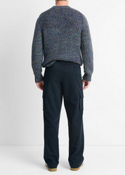 Vince Mens Herringbone Cargo Pants Blue 33 x 32