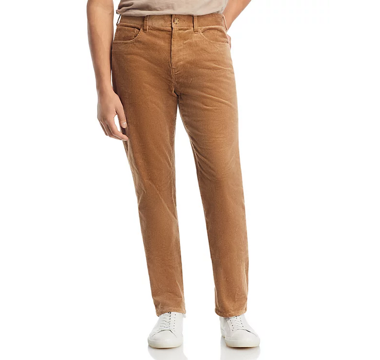 Vince Mens Classic Fit Corduroy Pants 33 x 32 Brown Solid