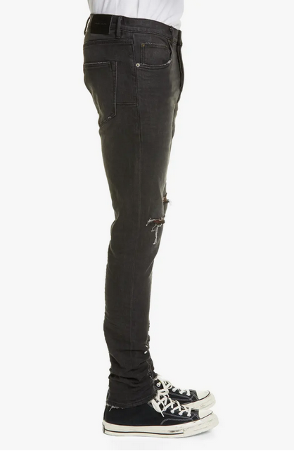 Purple Brand Mens Slim Fit Jeans 28 x 32 Black