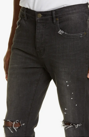 Purple Brand Mens Slim Fit Jeans 28 x 32 Black