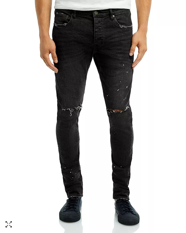 Purple Brand Mens Slim Fit Jeans Pants 33  Black