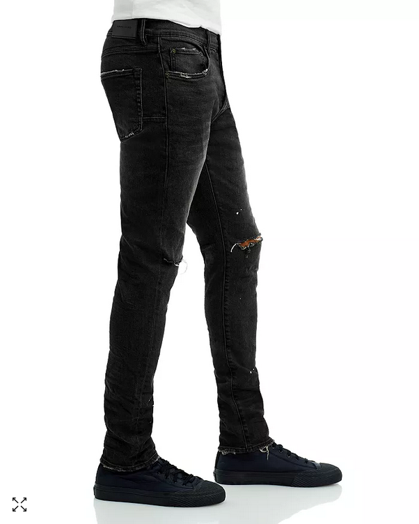 Purple Brand Mens Slim Fit Jeans Pants 33  Black