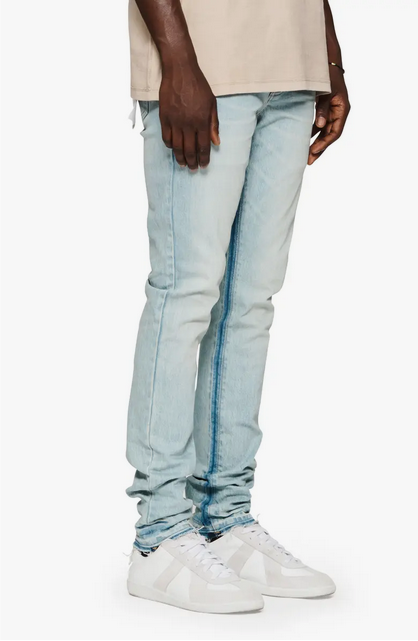 Purple Mens Skinny Fit Jeans Denim Pants 33 x 32 Blue
