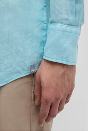 Peter Millar Mens Crown Coastal Garment Dyed Button Up Shirt Mint Blue XL