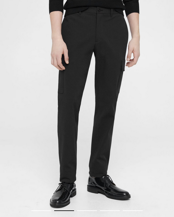 Theory Men's Zaine Straight Twill Cargo Pants Black 32 x 32