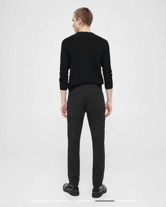 Theory Men's Zaine Straight Twill Cargo Pants Black 32 x 32
